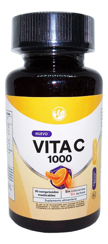 Vitamina C 1000 Mg 30 Comprimidos Aumenta Defensas Nuevo