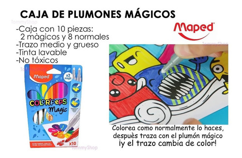 Marcadores Maped Colorpeps Magicos 10 Pzas Cambian De Color