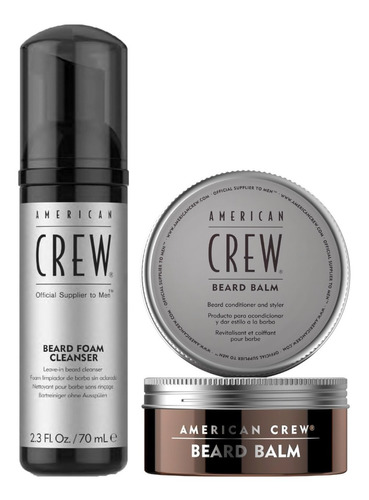 Espuma Beard Foam + Cera Para Barba American Crew Men