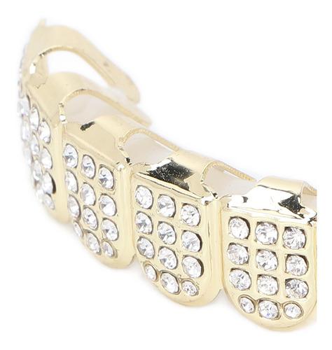 Hip Hop Dientes Postizos A La Moda Chapados En Oro