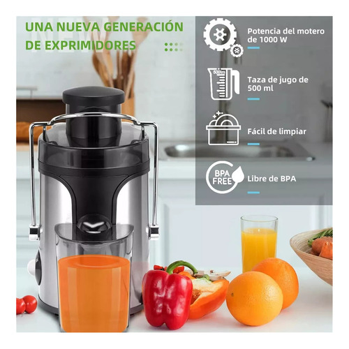 Extractor De Jugos Automatico P Frutas Y Verduras Acero,x