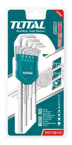 Juego De Llave Allen 9 Piezas Total Tht106191 1.5mm A 10mm