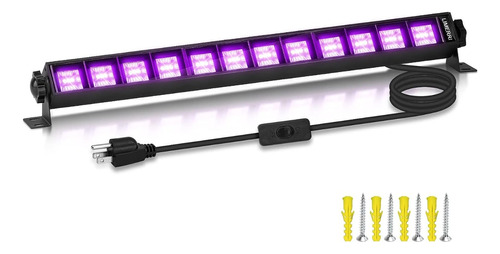 Luz Negra Uv Led Ultravioleta Neón 33w 43cm  Bar Discoteca 