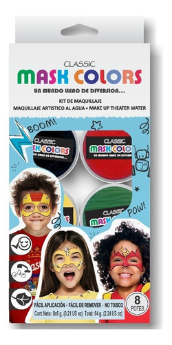 Kit De Caritas Pintadas - Aventura Mask Colors
