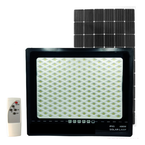 Lampara Con Panel Solar Reflector Led 400w Opalux Exteriores