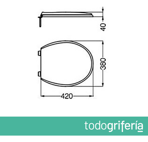 Combo Inodoro Deposito Tapa Ferrum Andina