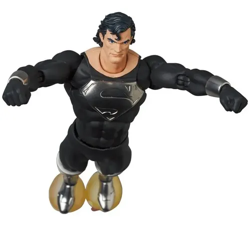 Boneco Superman Return Mafex Black Suit Preto Dc Universe