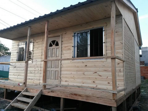 Imagen 9 de 12 de Prefabricada De 25m2 Con Aberturas De Madera Techo De Chapa