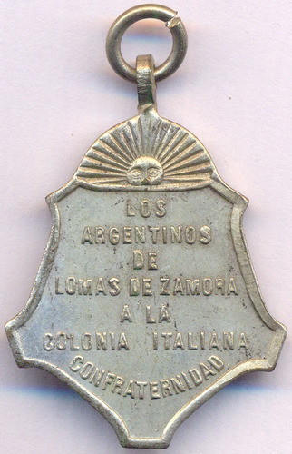 Medalla Lomas De Zamora Ba Colonia Italiana 1895 Orzali