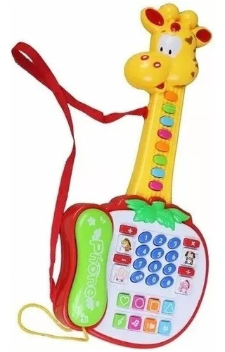 Juguete Guitarra Telefono Jirafa Con Luz Y Sonido