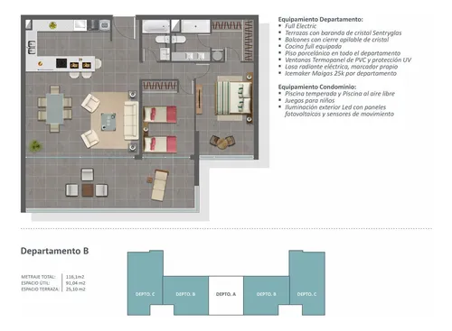 Espectacular Depto En Venta De 2d-2b, Playa Blanca - Tongoy