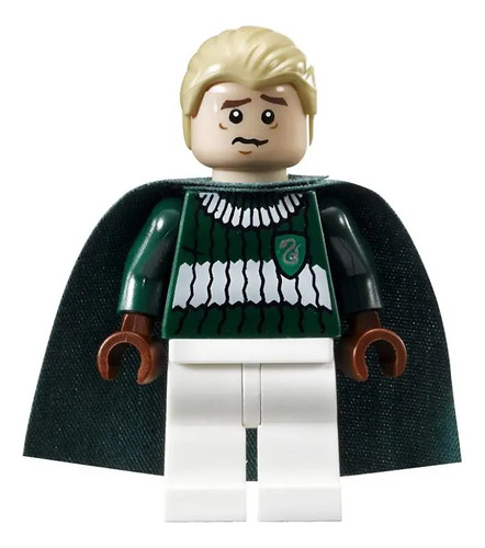 Lego Minifigura Harry Potter Draco Malfoy Uniforme Quidditch