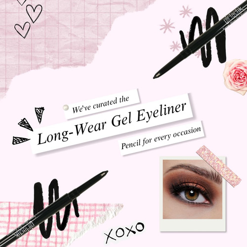 Girlactik Delineador De Ojos De Gel De Larga Duración - Negr