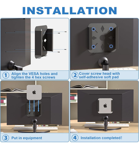 Mac Mini Vesa Mount, Mac Mini Mount Detrás De Monitor Para
