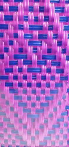 Bolsa Toquilla Morado Azul Rosa Blanco Mango Madera