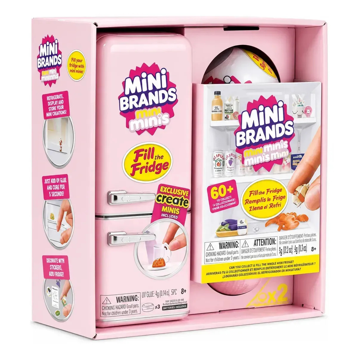 Folvirex Llena Y Decora Tu Propio Refri!Playset De Refrigerador Miniatura Con Más De 60 Diseños Coleccionables. Desarrolla La Imaginación Y Habilidad Motriz De Las Pequeñas Con Hor