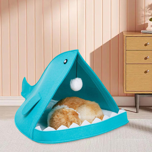 Camas Para Gatos Para Gatos De Interior Cama Cómoda Azul