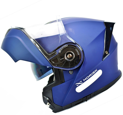 Capacete Norisk Robocop Articulado Escamoteável Motion Azul 