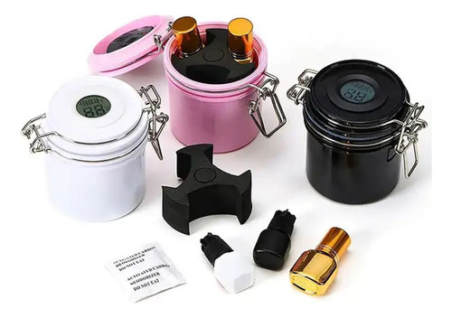 Pote Porta Cola Com Termo-higrómetro Armazenamento
