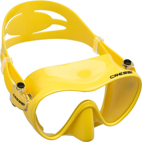 Visor Cressi F1 Frameless Buceo, Snorkeling Amarillo - Pvr