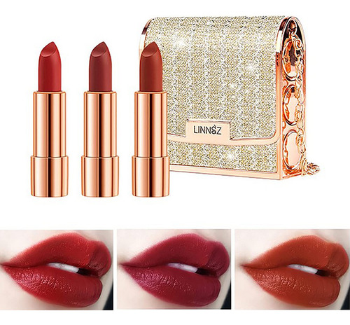 Conjunto De Batom Fosco Colors Batom Stick Com Corrente De P
