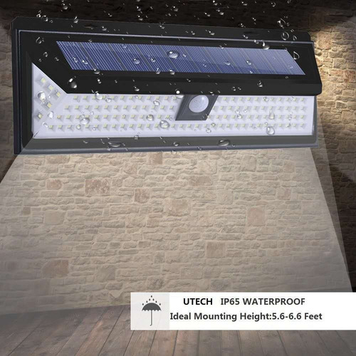 Lámpara Solar De 118 Led Con Sensor De Movimiento P/pared