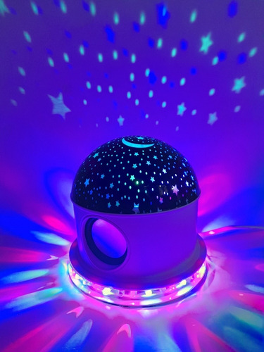 Lampara Led Rgb Luna Y Estrellas Con Parlante Bluethoo