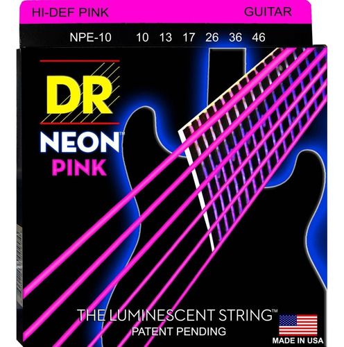 Dr Strings Npe-10 Encordadura Guitarra Electrica 10-46 Pink 