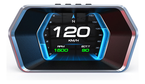 Medidor De Coche Obd2+gps Hud P17 Con Indicador Inteligente