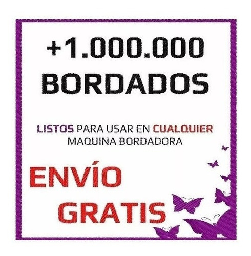 1000000 Diseños Matrices Bordados Ponchados Bordadora