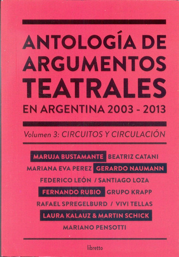 Antologia De Argumentos Teatrales Vol 3 - Aa.vv