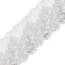 Comprar Encaje Rigido Con Fleco 155mm Nailon Paq 30 Yardas Merceria