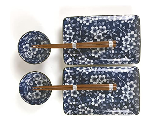 Set De Platos Y Cuencos De Porcelana Para Sushi Japonés