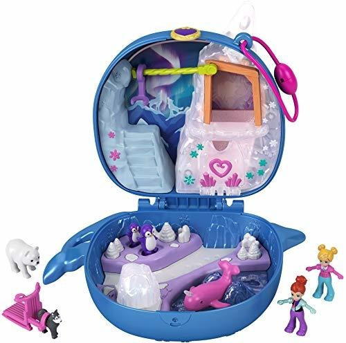 Polly Pocket Freezin Fun Narwhal Compact Con Divertidas Reve