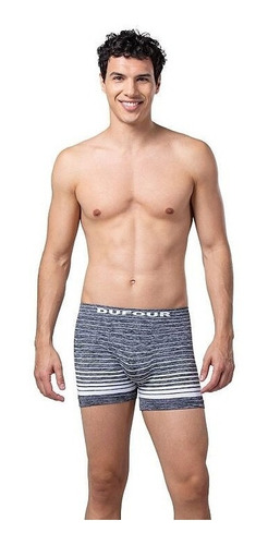 Boxer Hombre Microfibra Rayado Sin Costura Dufour 11943