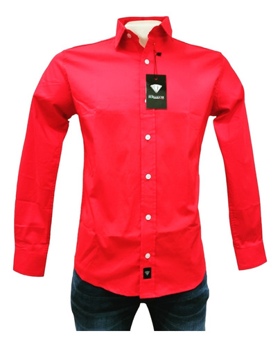 Camisa Giorgio Berlucchi Color Rojo Tallas Extras 42-48 Ml