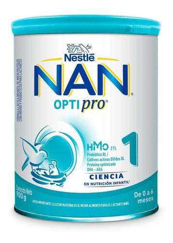 Leche En Polvo Nan Optipro 1 En Lata De 1 De 900g 0  A 6 M