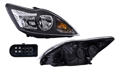 Faro Ford Focus 2009-2011 Manual Fondo Negro S/foco Depo Der