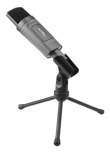 Microfono Para Pc Reforzado Netmak Nmmc4 Miniplug 3.5mm Color Negro