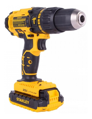 Imagen 3 de 4 de Taladro Percutor Inalambrico 1/2 20v Stanley Sch20c2k