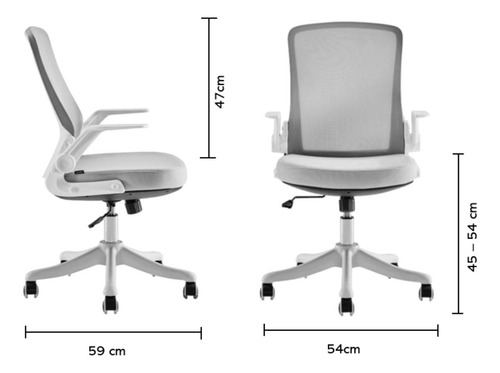 Silla Ejecutiva Ergonómica De Oficina Deli Escritorio 91106 Color Gris Material Del Tapizado Malla Elástica