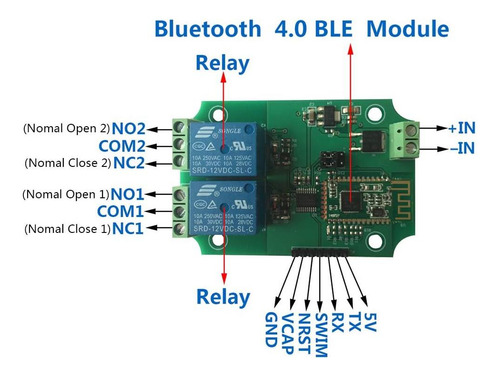 Módulo De Relé Técnico Bluetooth 4.0 Bluetoend 4.0 Dsd
