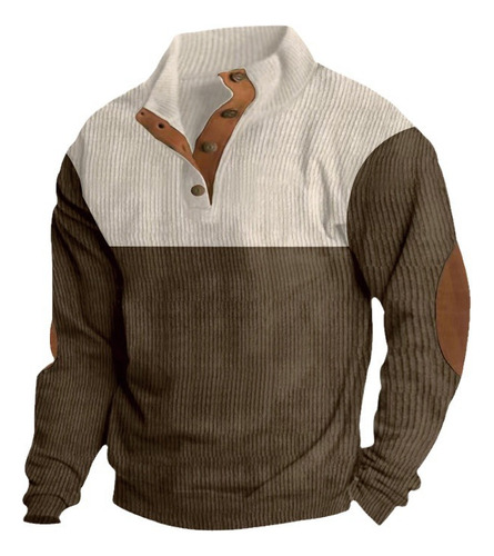 Nueva Sudadera Casual De Manga Larga Con Cuello Alto Para Ho