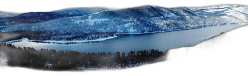 Lámina Paisaje Invierno Donner Lake Tahoe 36x54