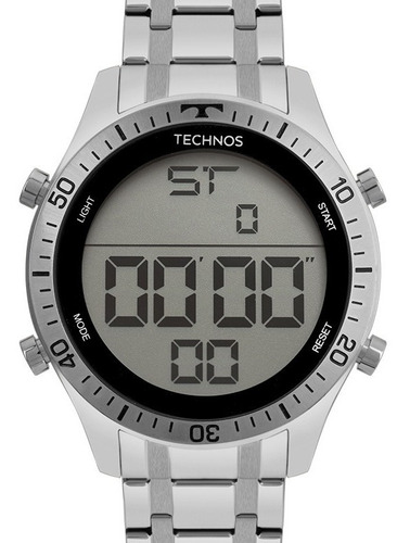 Relógio Technos Masculino Racer Digital Prateado