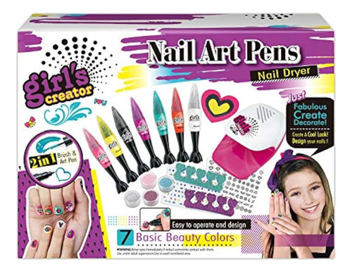 Bolígrafos Joysae Nail Art, Set De Pintura Y Bocetos, 7 Colo