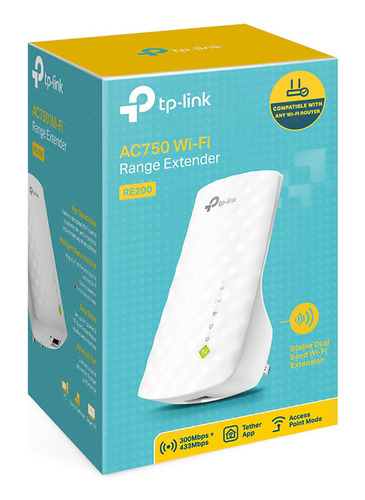 Re200 Tp-link Extensor De Señal Wi-fi 5 Ghz 2,4 Ghz Ac750
