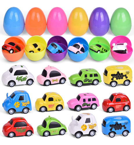 Fun Little Toys 12 Huevo Pascua Prellenado Juguete Auto Para