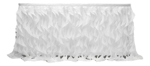 Faldón De Mesa De Tul Para Mesas Rectangulares Con Mantel
