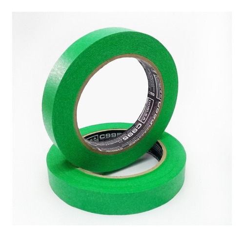 Cinta De Enmascarar Doble A Línea Verde 18 Mm  X10 Unidades